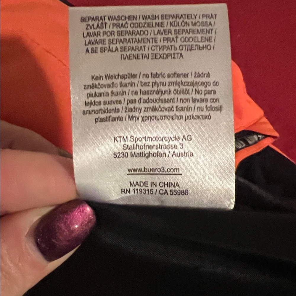 Men's Orange and Black Vest - Picture 6 of 7